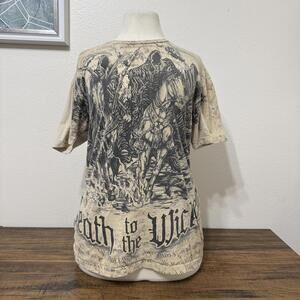 Vintage Y2K Apprime Men's Death to the Wicked Graphic T-Shirt Medium